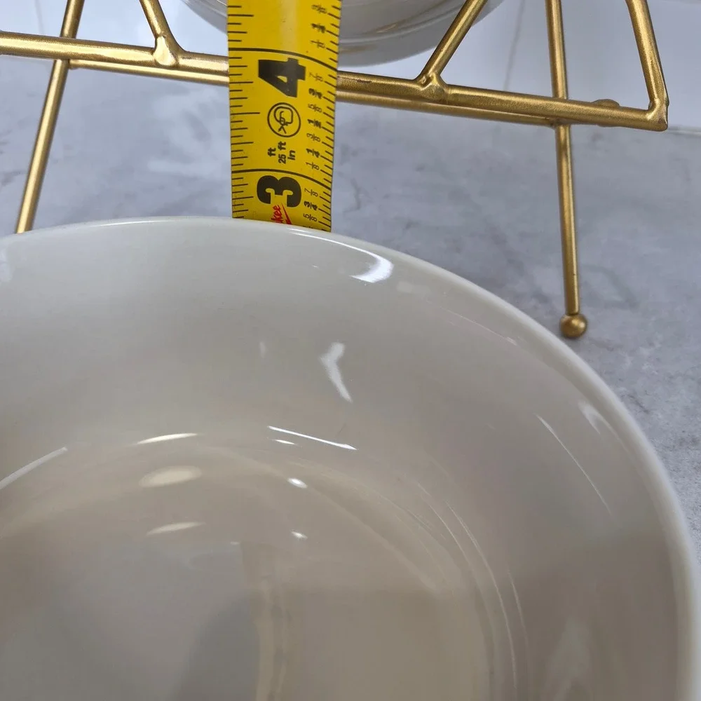 Crate & Barrel Cereal Bowl Aaron Probyn Set Of 2 Cream Stoneware  6